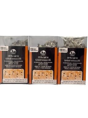 Seasonal Collection Halloween LED White Ghost String Light Sets, 3 Pack NWT